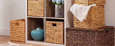 Straw Baskets and Boxes