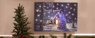 Festive Paintings with LED Lighting
