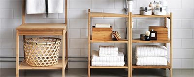 Bathroom Wood Shelves