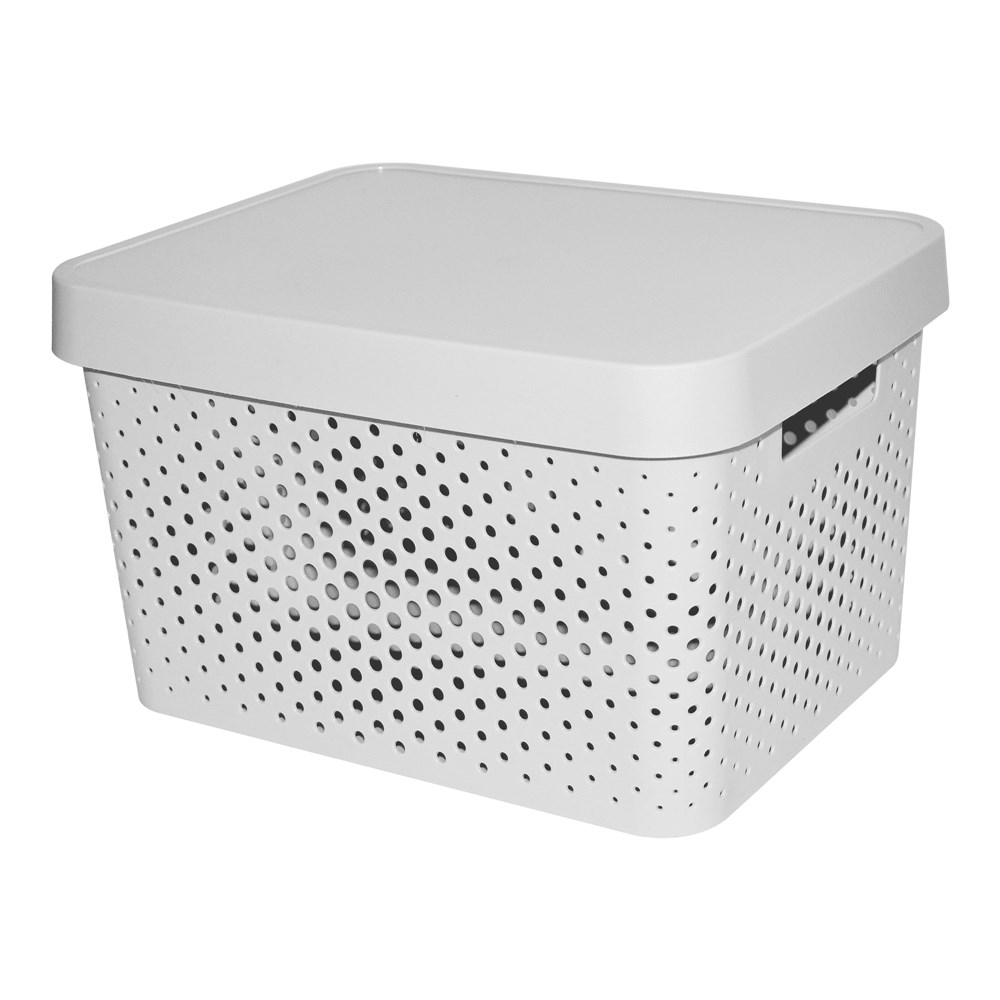 Storage box, CURVER INFINITY, polypropylene, white, 36x27xH2
