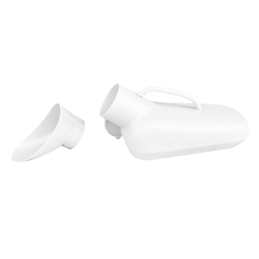 Portable urinal with lid (male), plastic, white, 37x24xH6 cm