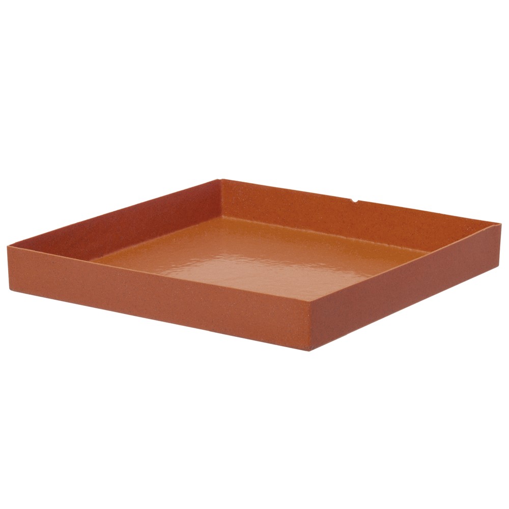 Flower pot saucer, square, plastic, dot clay, 40x40xH5.5 cm