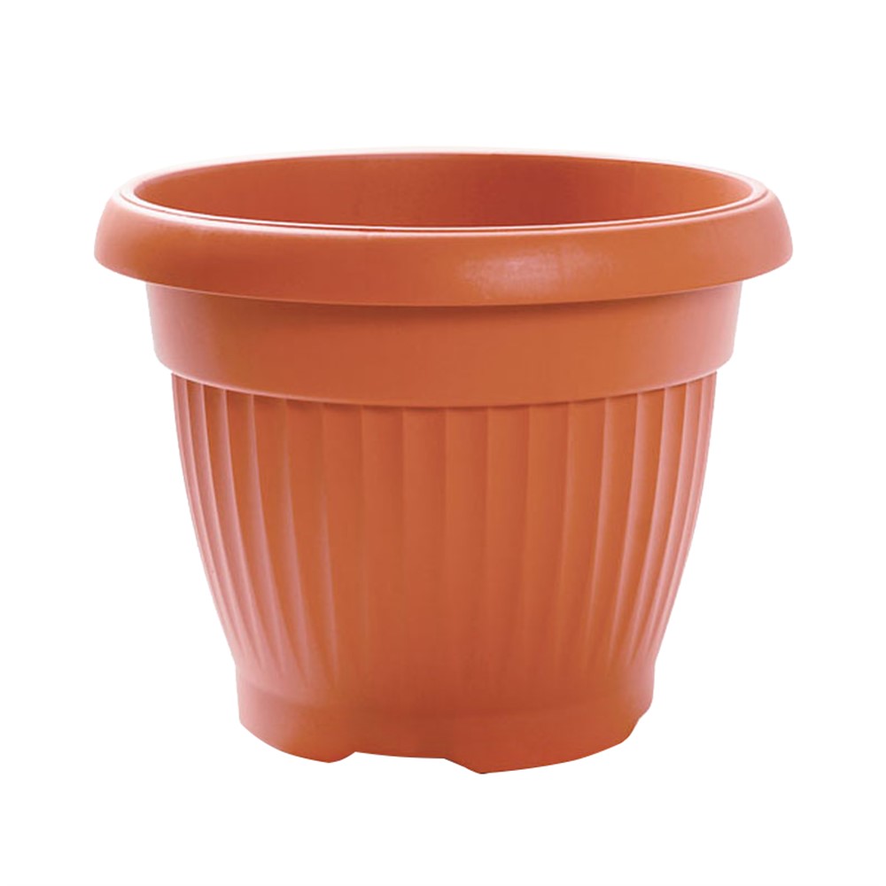 Flower pot, round, Terra, plastic, terracotta, no saucer, Ø3