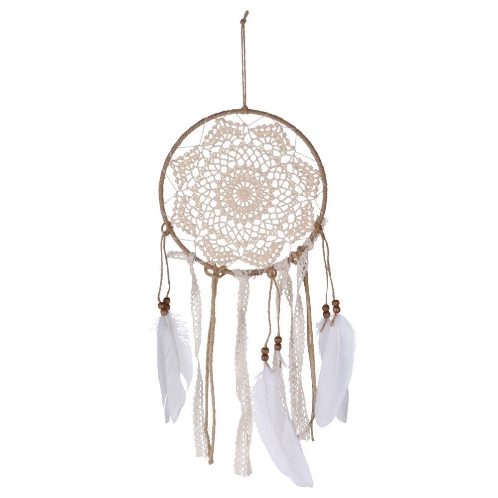 Dream catcher, jute, natural, Ø20xH70 cm Megatek