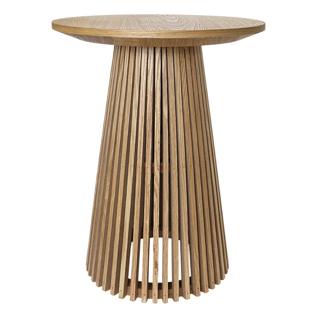 Side table, Mdf/wood, natural brown/dark grey, 35x35xH50 cm