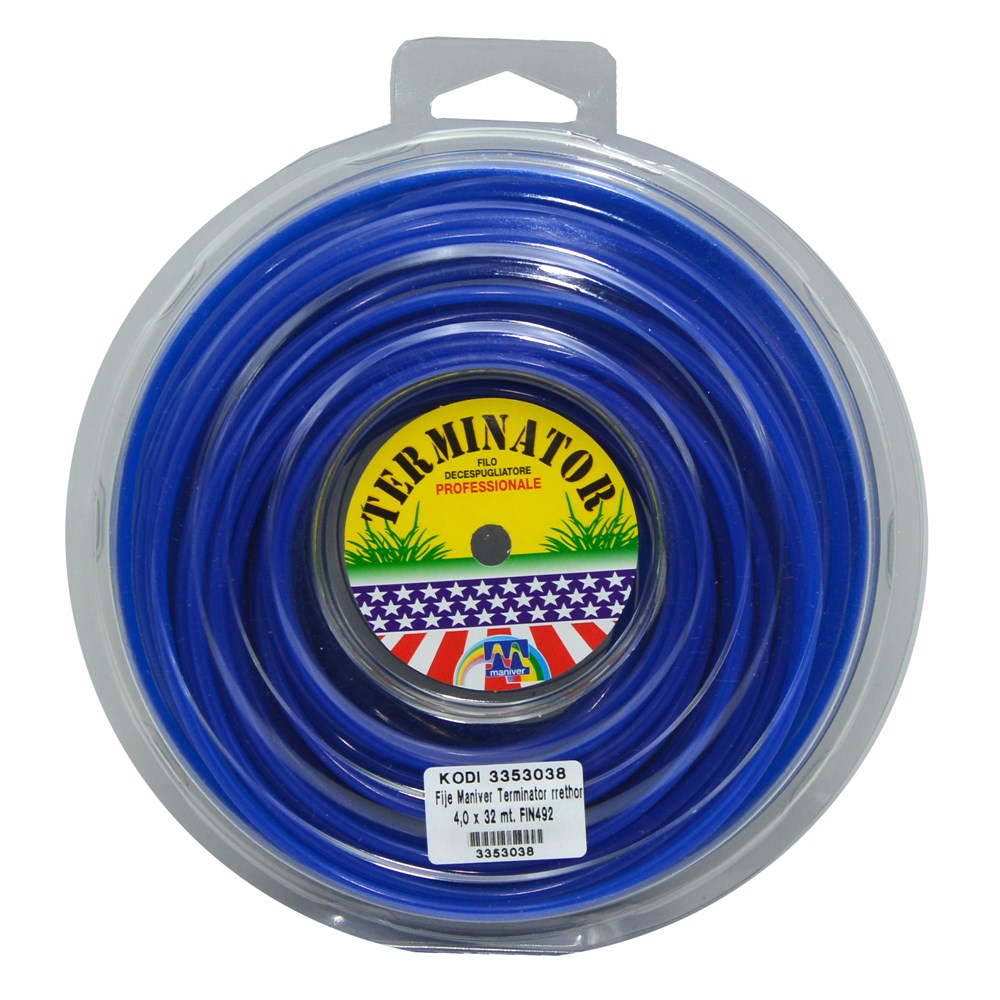 Line for grass trimmer, Maniver Terminator, 4 mm x 32 m, cir