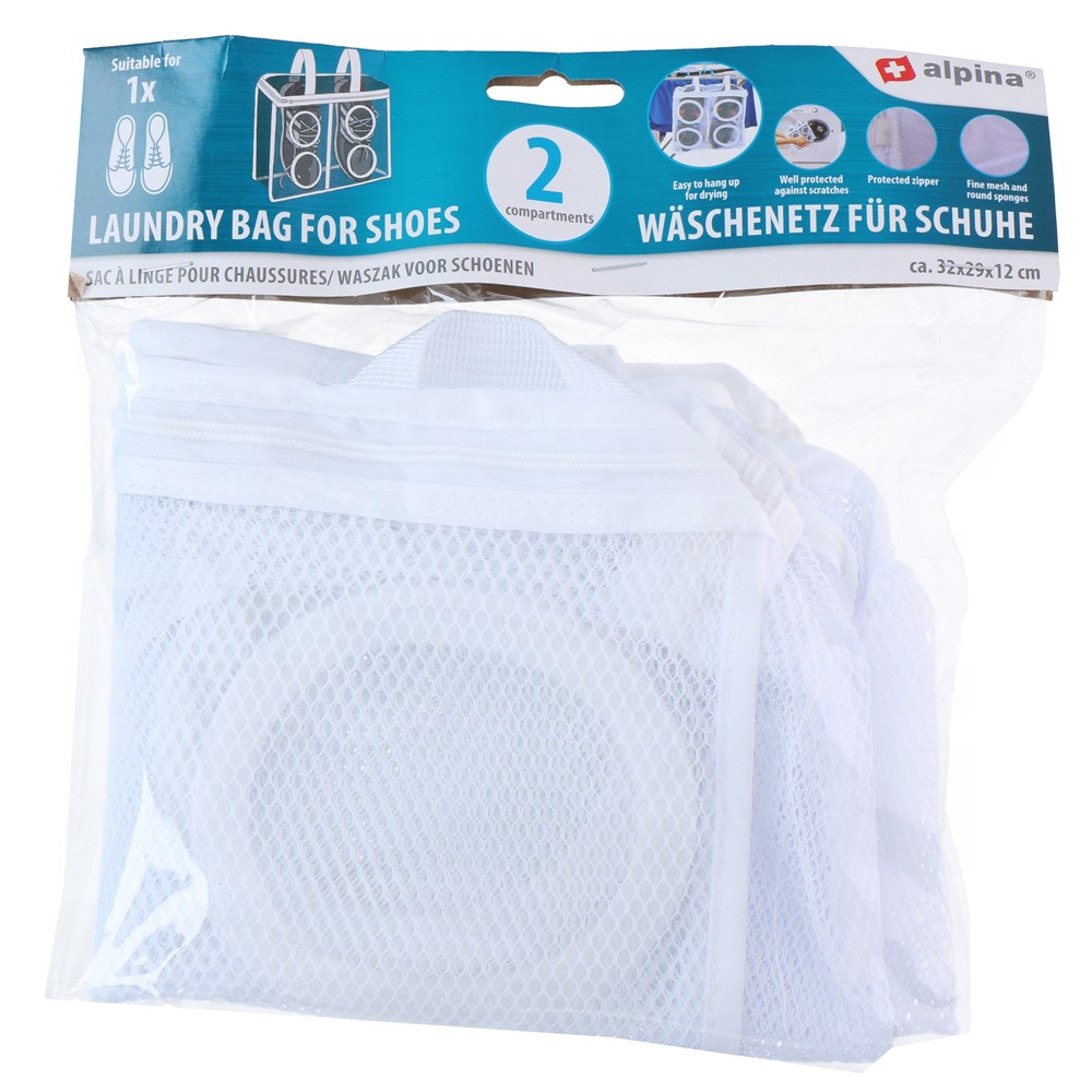 Laundry bag shoes 32x29x12cm, white Megatek