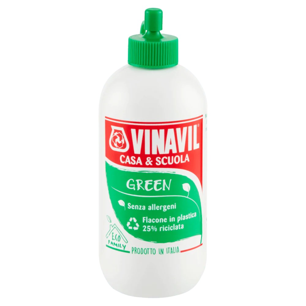 Liquid white glue, Vinavil, plastic, 100 g, white and green,