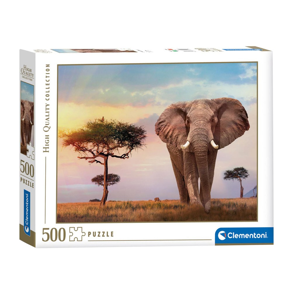 eruption Sovereign Stick out Puzzle for children, Clementoni, elephant, 500 pieces | Mega