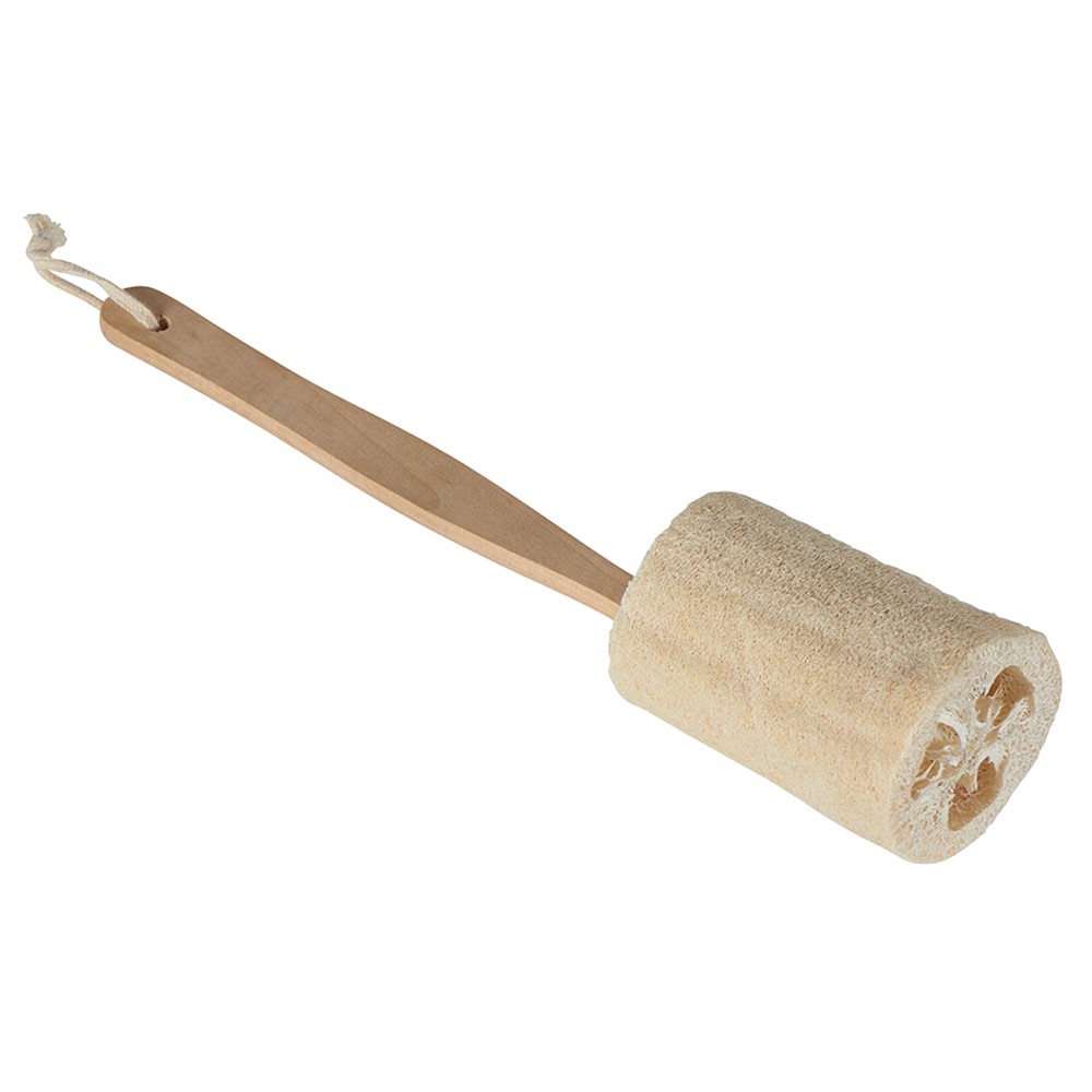 Shower sponge, with wooden handle, 36x6.5 cm, 1 piece Mega