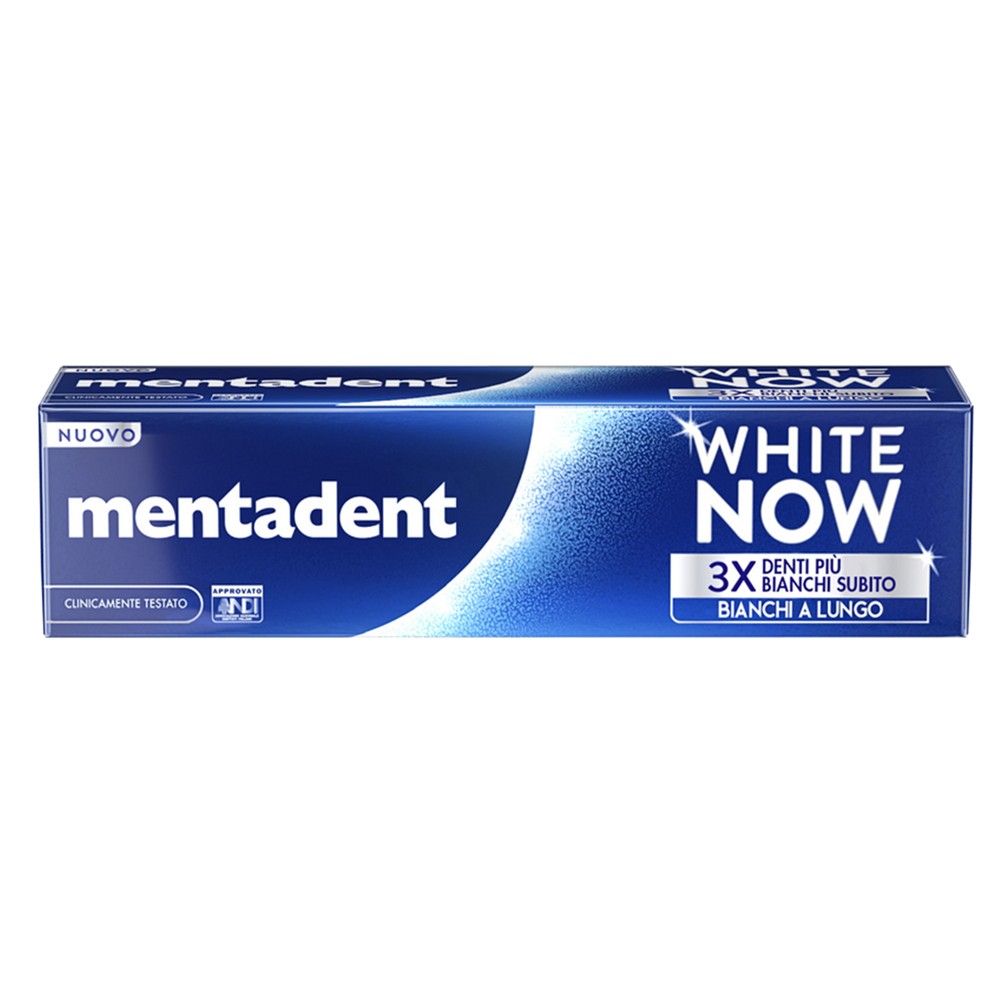Toothpaste, Mentadent, White now, blue, 75 ml, 1 piece Meg