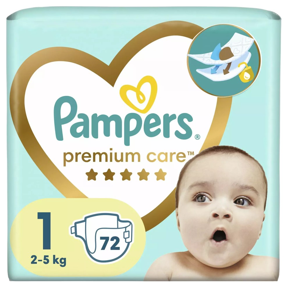 Pampers premium care, 1, 25 kg, 72 cope, 1 pako Megatek