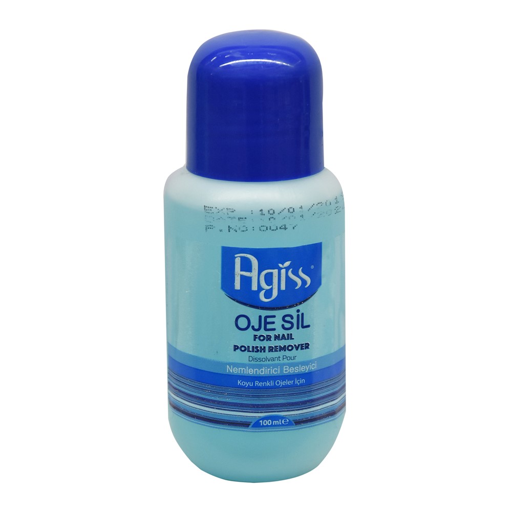 Nail polish remover, Agiss, plastic, 100 ml, blue, 1 piece |