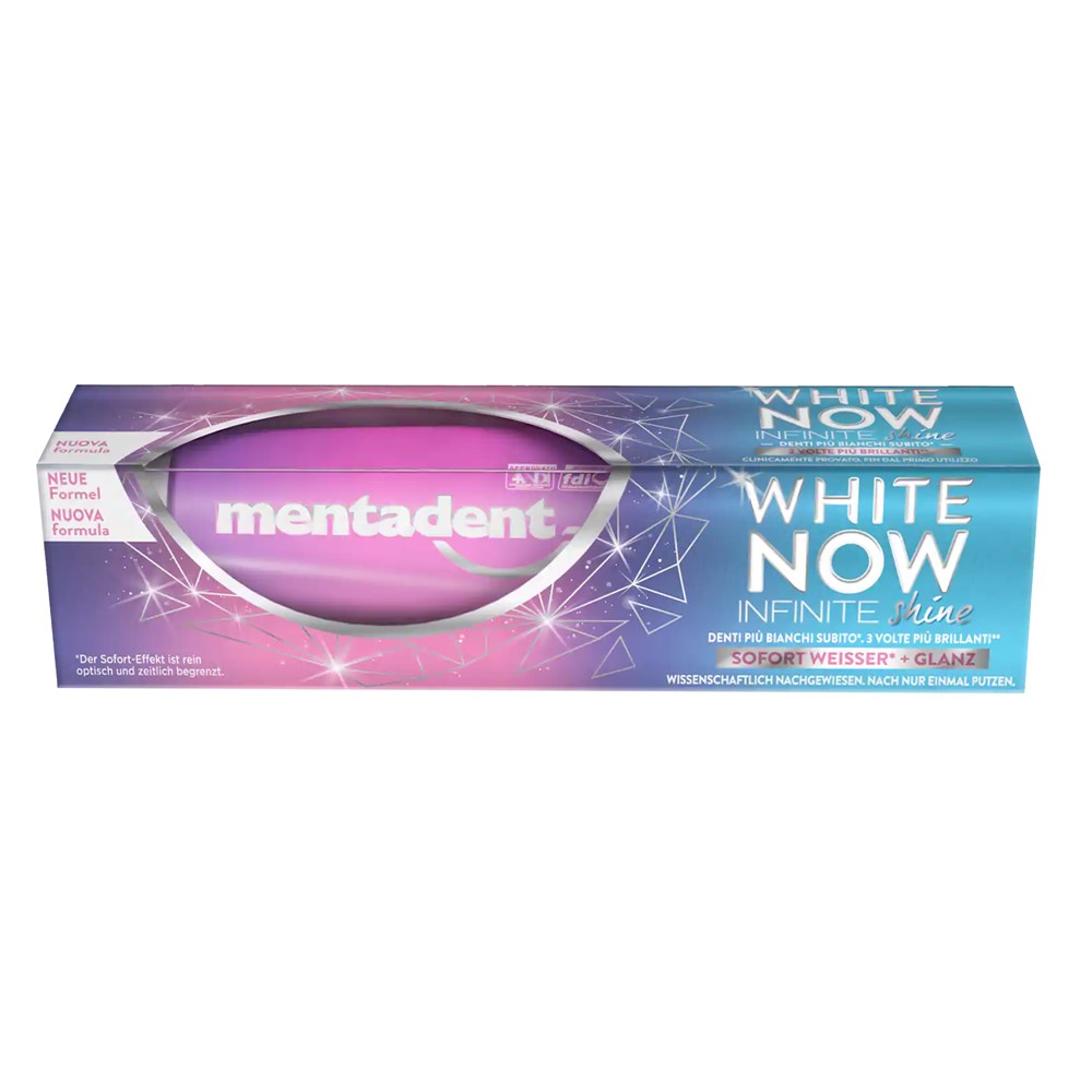 Toothpaste with whitening and shining effect, Mentadent, pla