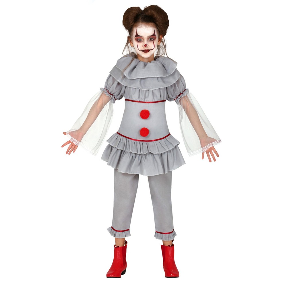 Costume for children, women, Clown killer, gray, 10-12 years