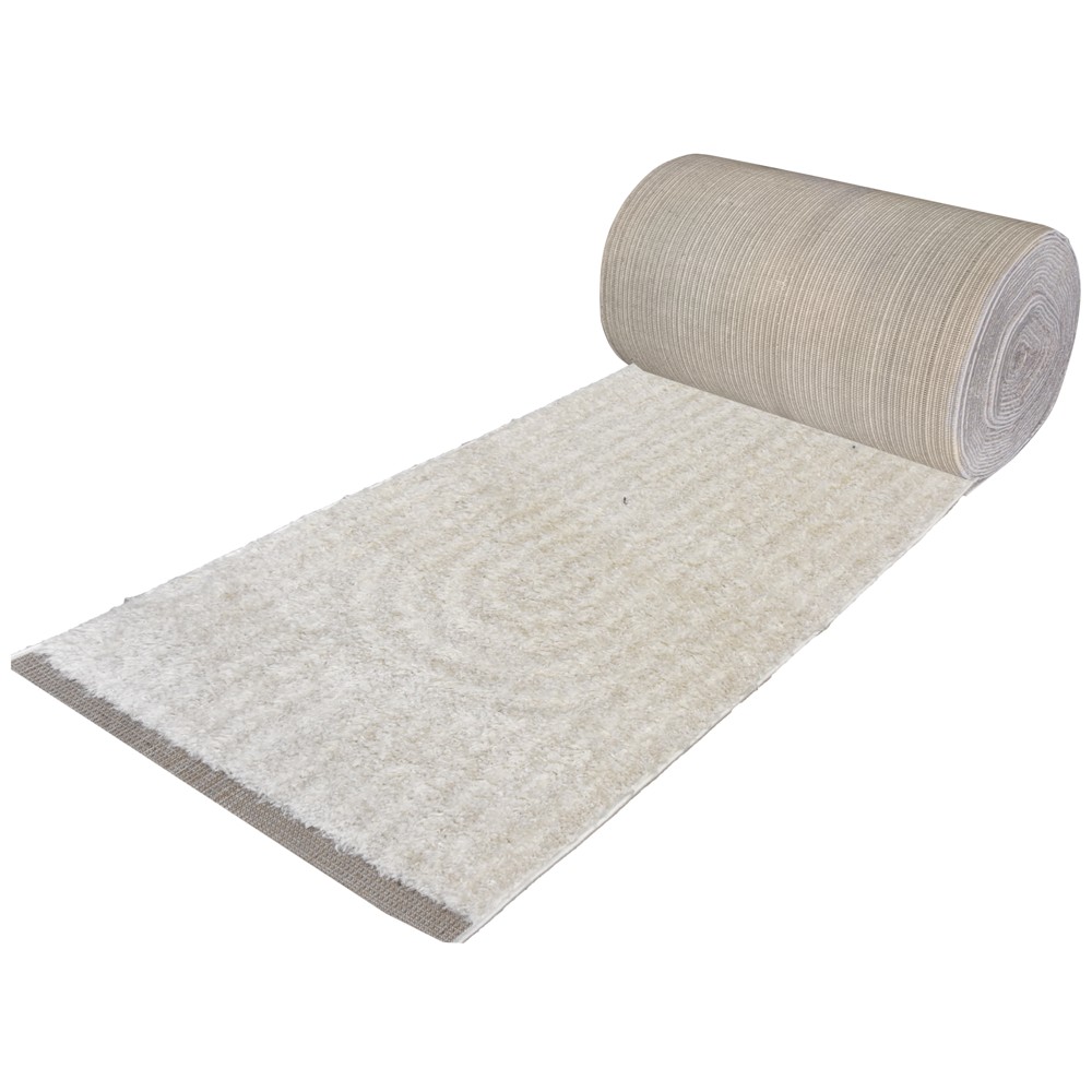 Shaggy rug Minoa, modern, synthetic yarn, white, 80 cm Meg