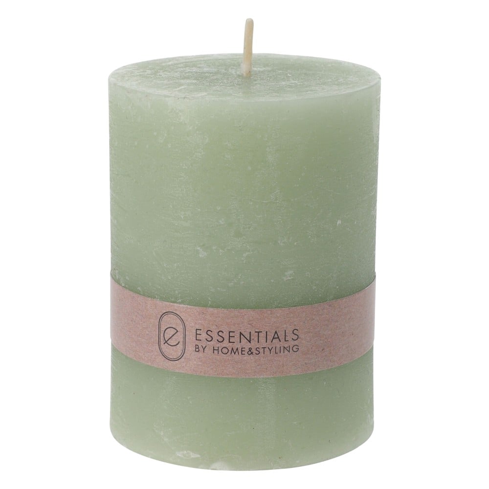 Decorative candle, paraffin, green, Dia6x8 cm Megatek