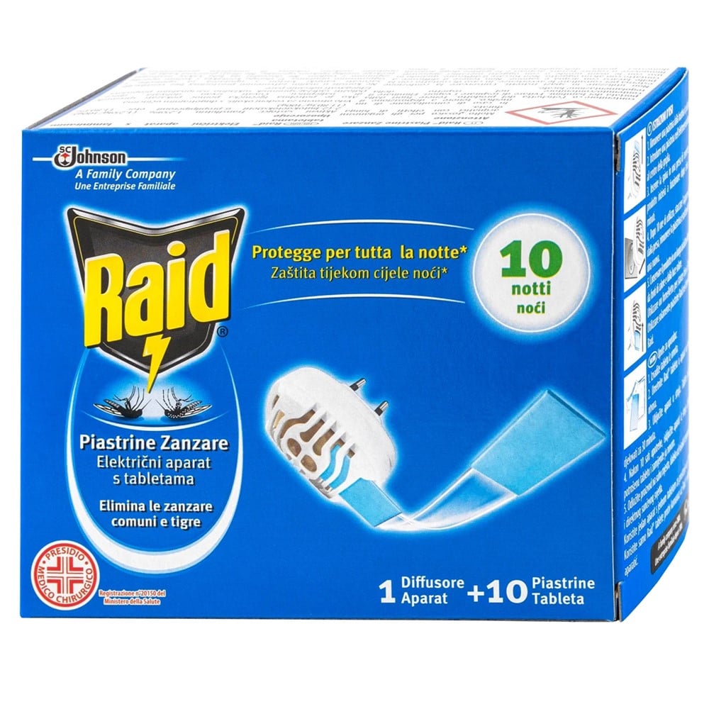 Mosquito repellent, Raid, 10 days Megatek