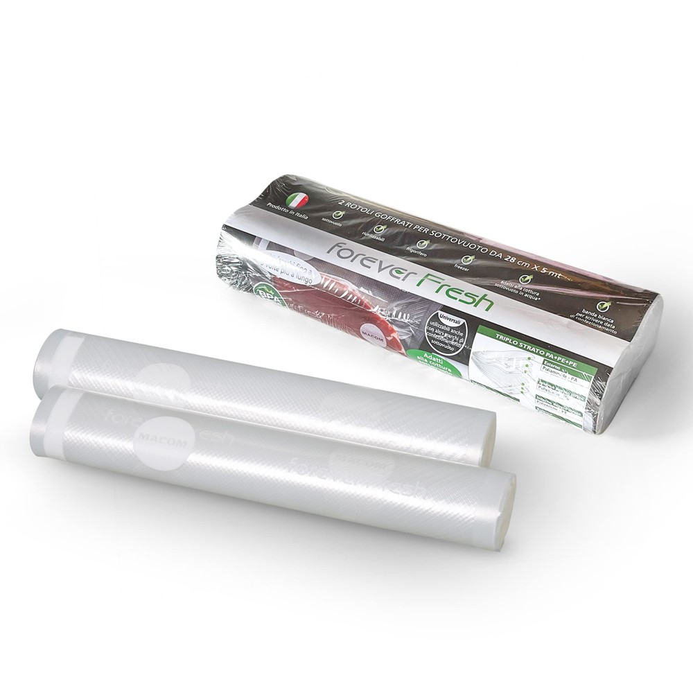 Vacuum packing bag, 28 cm x 5 m, 2 packs Megatek