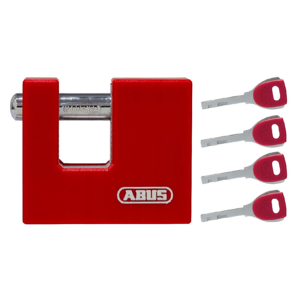 Abus padlock, 878/80 B, compact steel body, vinyl coated spe