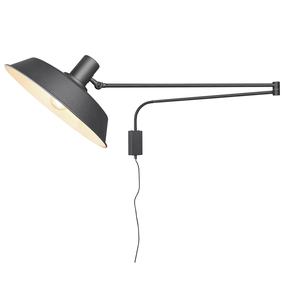 Wall light with adjustable arm, E27, 230 V, 35x29 cm, metali