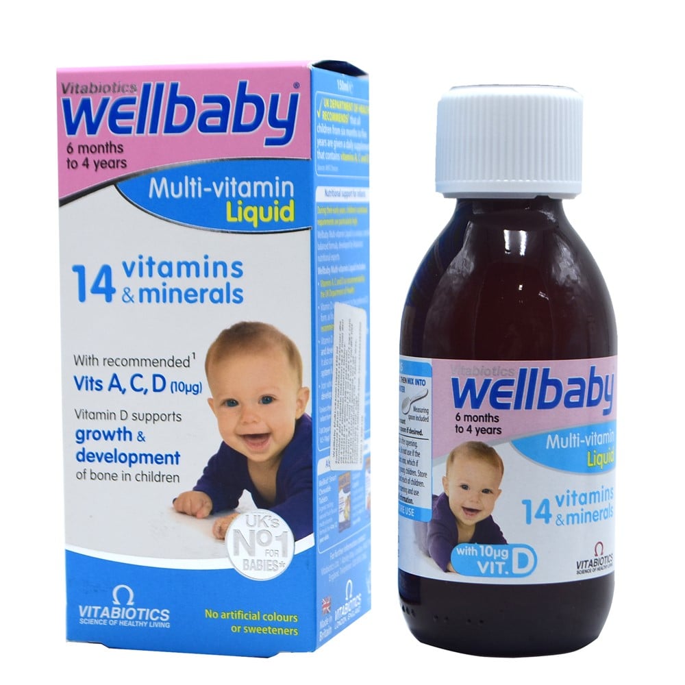 Multivitamin nutritional supplement for babies 6 months to 4