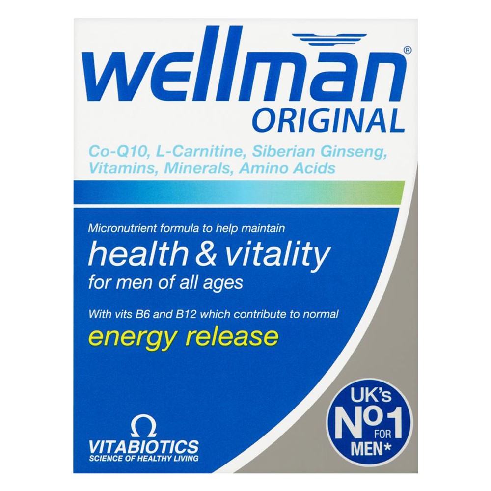 Nutritional supplement with multivitamins for men, Wellman®
