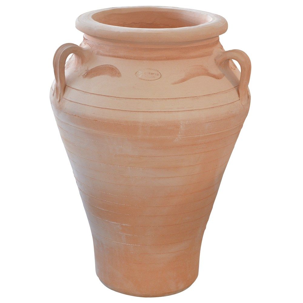 Pithos Qeramike Terrakota XH80 Vazo Lulesh Rrethore Ø60