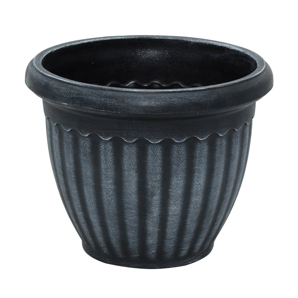 Colosseo Plastike Gri XH14 Vazo Lulesh Rrethore Ø20