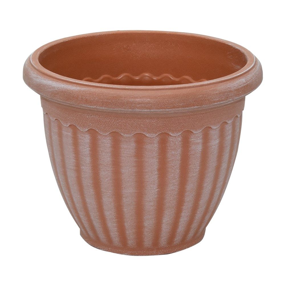 Colosseo Plastike Bezhë XH14 Vazo Lulesh Rrethore Ø20
