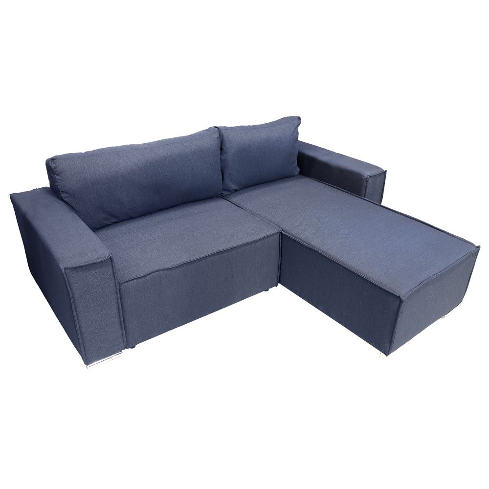 Flexy universale Divan Këndor Strukture Druri Tapiceri Tekstili Këmbë Metali Tapiceri Tekstili Blu 223x183x85