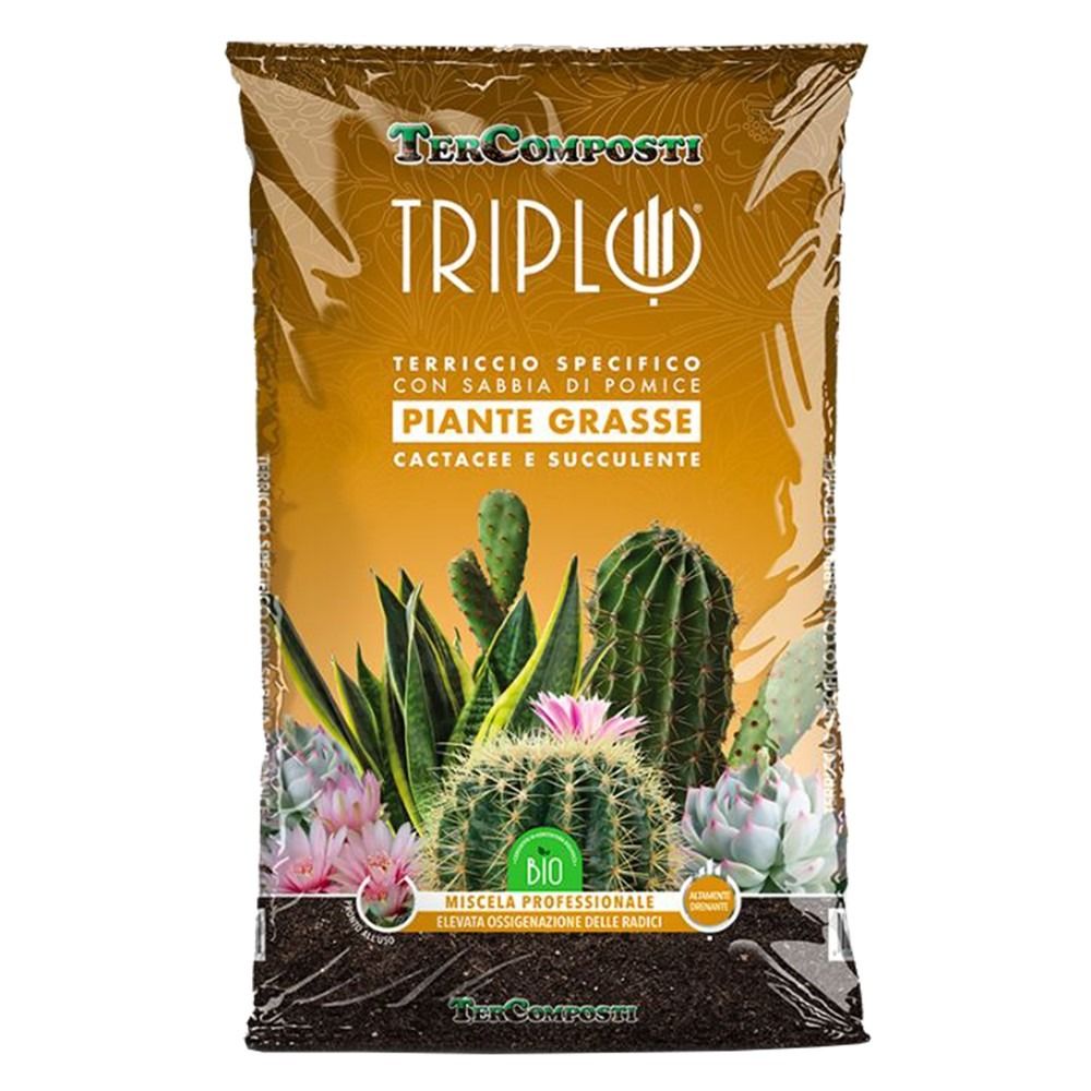 Tercomposti Humus kaktus dhe sukulente 8L Thes 8 Substrat Profesional Me Bazë Torfe I Pasuruar Me Rëra Të Ndryshme Silici