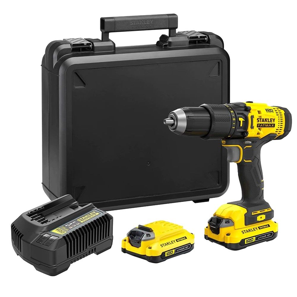 Trapan me bateri, Stanley, Fatmax, 50 Nm, 18 V, 2x1.5 Ah, 13 mm metal, 18V 13mm 35mm 2x1.5 Beton 35 Dru 0-25500 Impakte Ne Minute