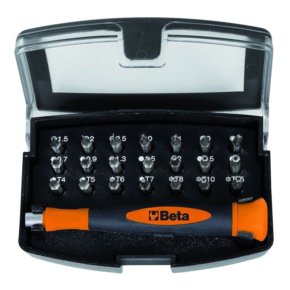 Set adaptor dhe 21 maja kaçavide, Beta, 1256/CS21-1, 1.5, 2, 2.5 mm, P 2.5mm 3mm 1.5 2.5 PH0 PH1 PZ0 PZ1 T4 T5 T6 T7 T8 0.7 0.9 1.3 1.5 2.5 3 Cr-V