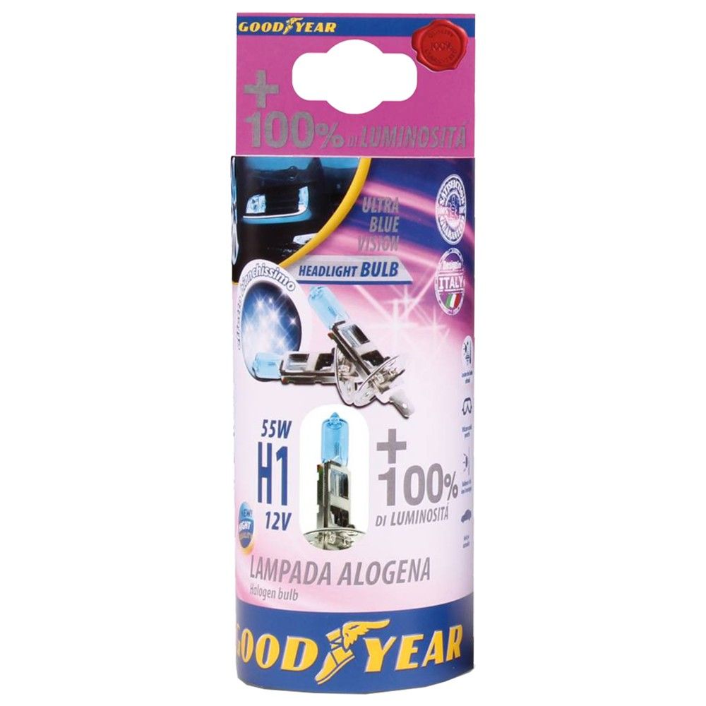 Goodyear Ultra Blue Vision H1 55W 12V Lambe Makine 12 BT-77019 B2