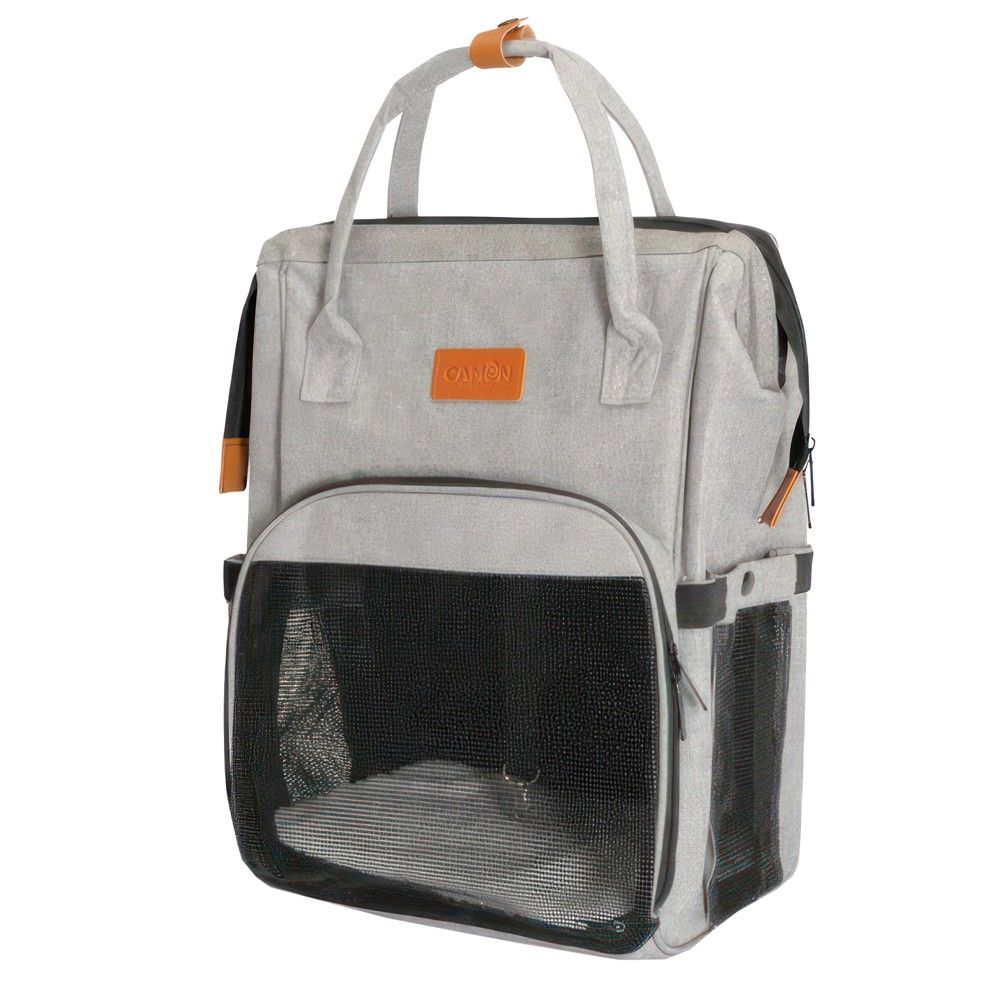 Camon Cante per transportimin e kafsheve 24x42cm 42cm 27 X X 42 Tekstil Me Rrjete Ngjyra Gri