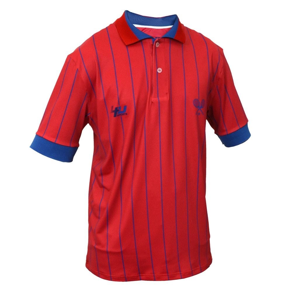 4u Sports Bluze polo tenisi, masa M, me vija, e kuqe