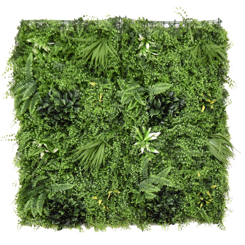 Giardino Verde Roma Dense Fern 100x100cm 2950gr Gardh Me Gjethe Artificiale 100x100 M² 1516 Gjethe M² Ngjyra Jeshile Me Të Bardhë