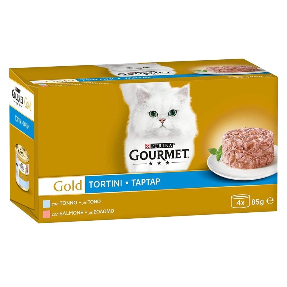 Purina Gold Ushqim Per Mace 4x85g Salmon