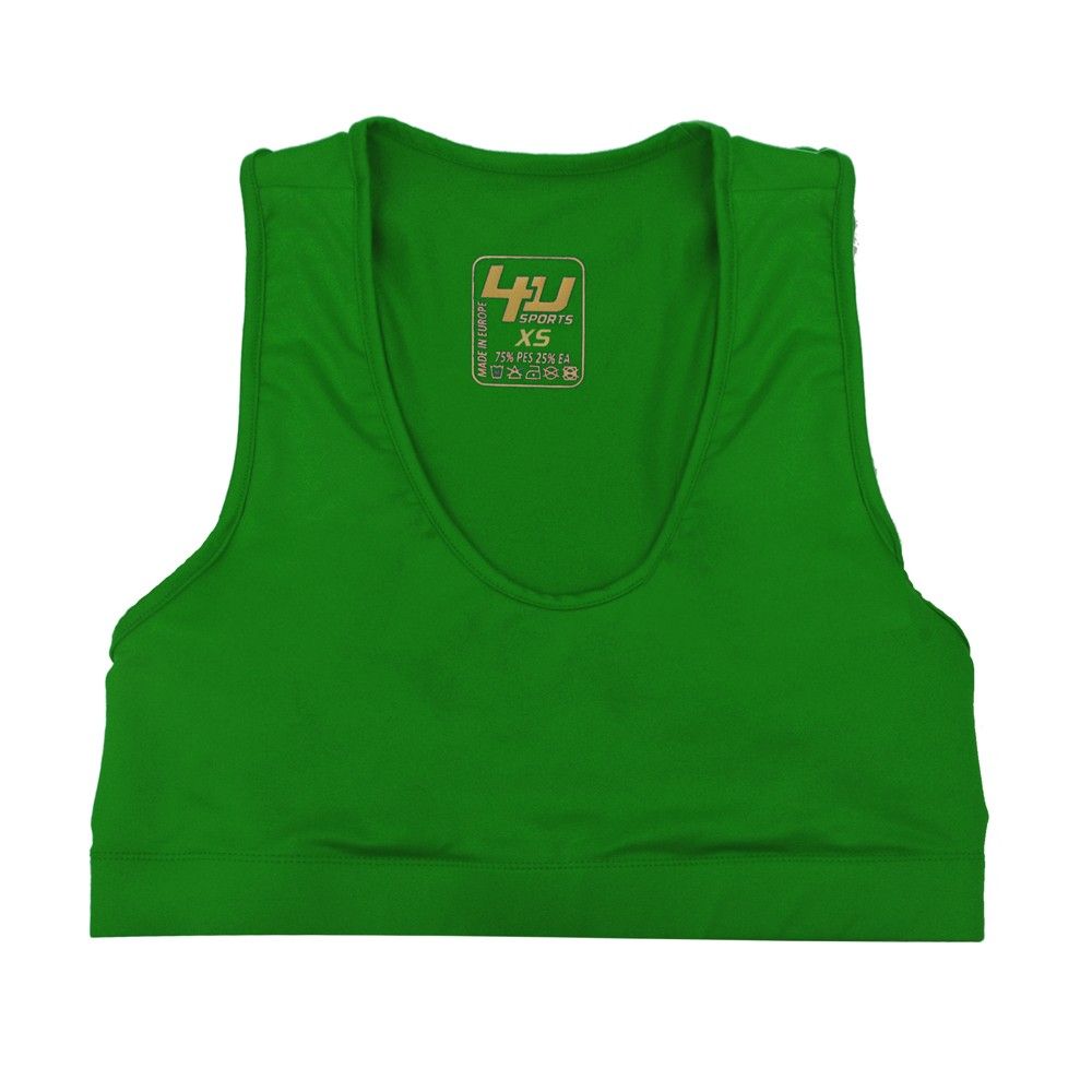 4u Sports Top Crop E Kryqezuar Masa Ngjyra Blu