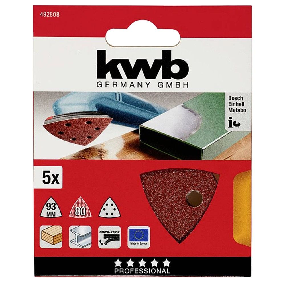 Kwb P80 93mm Leter Zmerile Trekendore 93