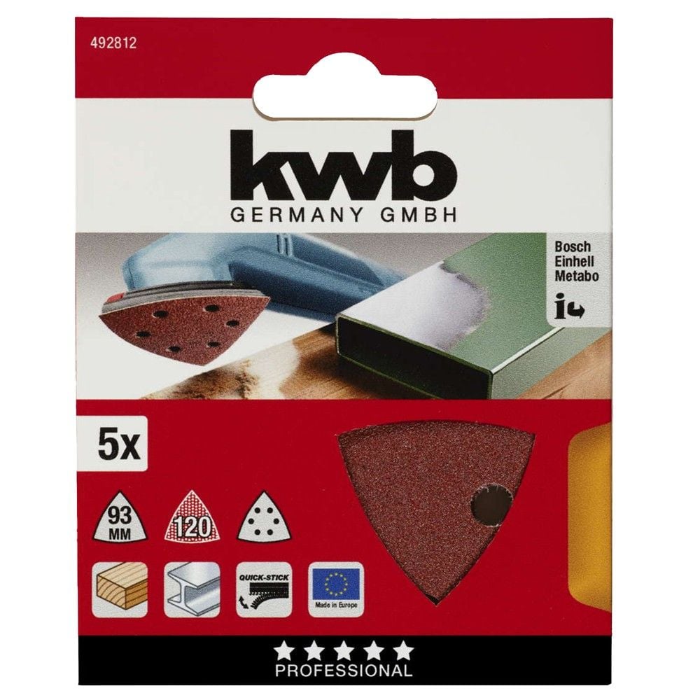 Kwb P120 93mm Leter Zmerile Trekendore 93