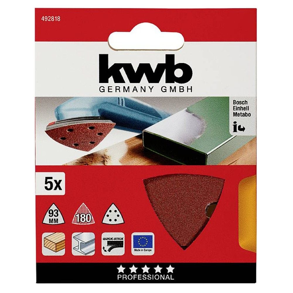 Kwb P180 93mm Leter Zmerile Trekendore 93