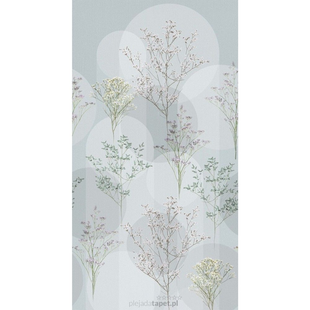 Erismann Elle Decoration 2268-30 Leter Muri H2.8 X 1.5 M Floral Gri Silverl