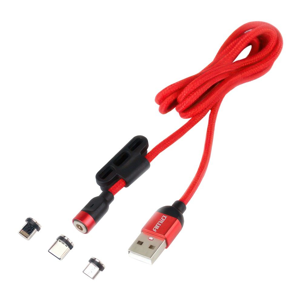 Apple Lightning/ Usb Type-C/ Micro Usb Am-02522 100cm Kabell Karikimi 3-In-1 Magnetic Port Uc-8