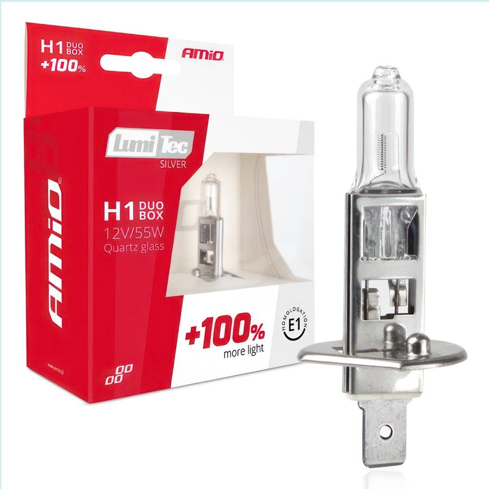 Amio Lumitec Silver Duo Am-01401 55W 12V Llampa +100% H1 Set