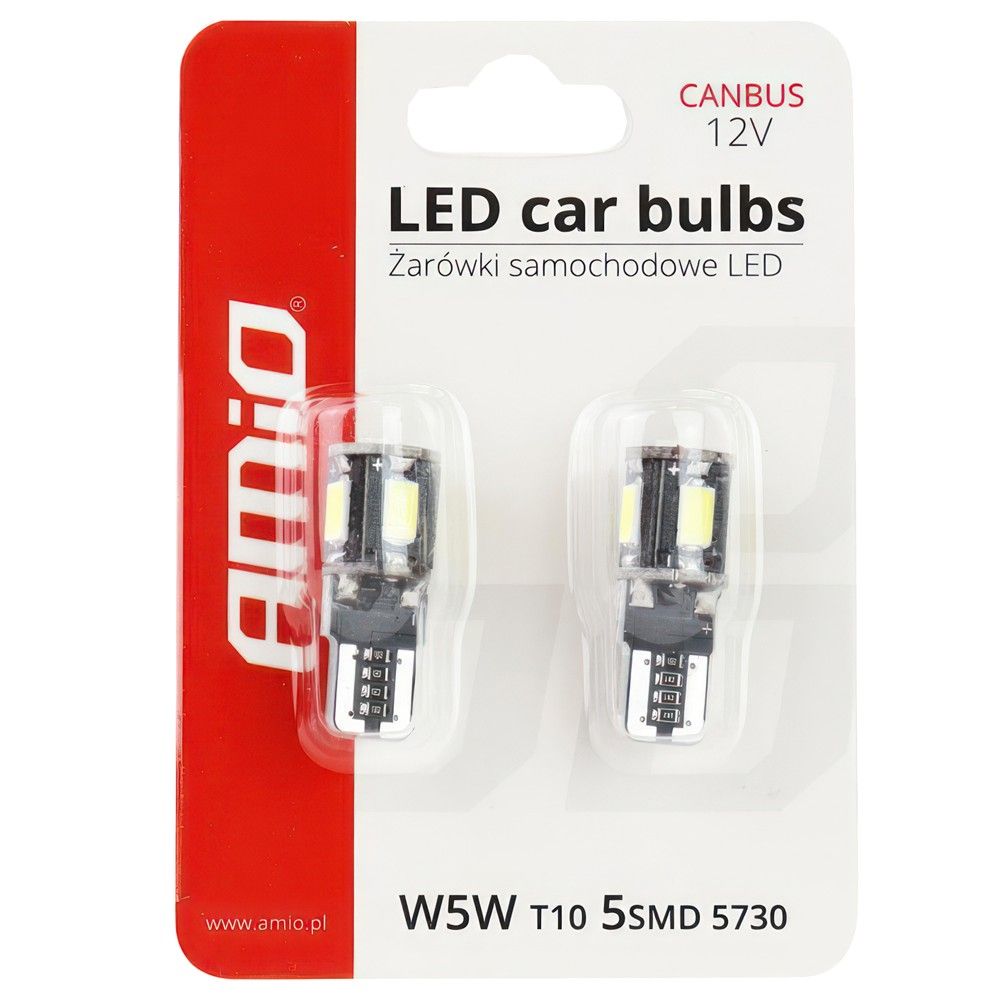 Amio Canbus Am-01628 12V Llampa Led 5730-5Smd W5W White