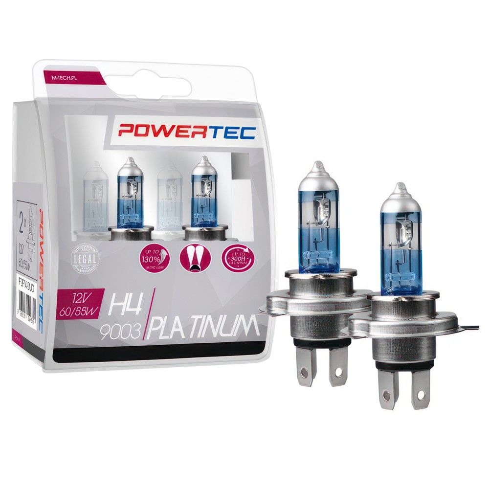 Powertec Platinum Mt-Ptzpt4-S2 12V Llampa +130% H4 Duo