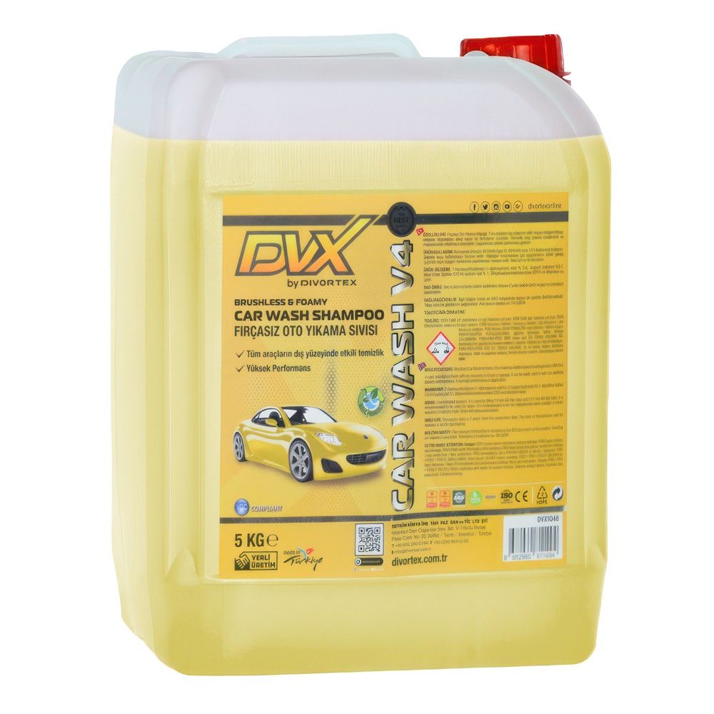 Divortex Dvx-1048 Car Wash V4 Yellow 5kg Shampo Pa Kontakt 1