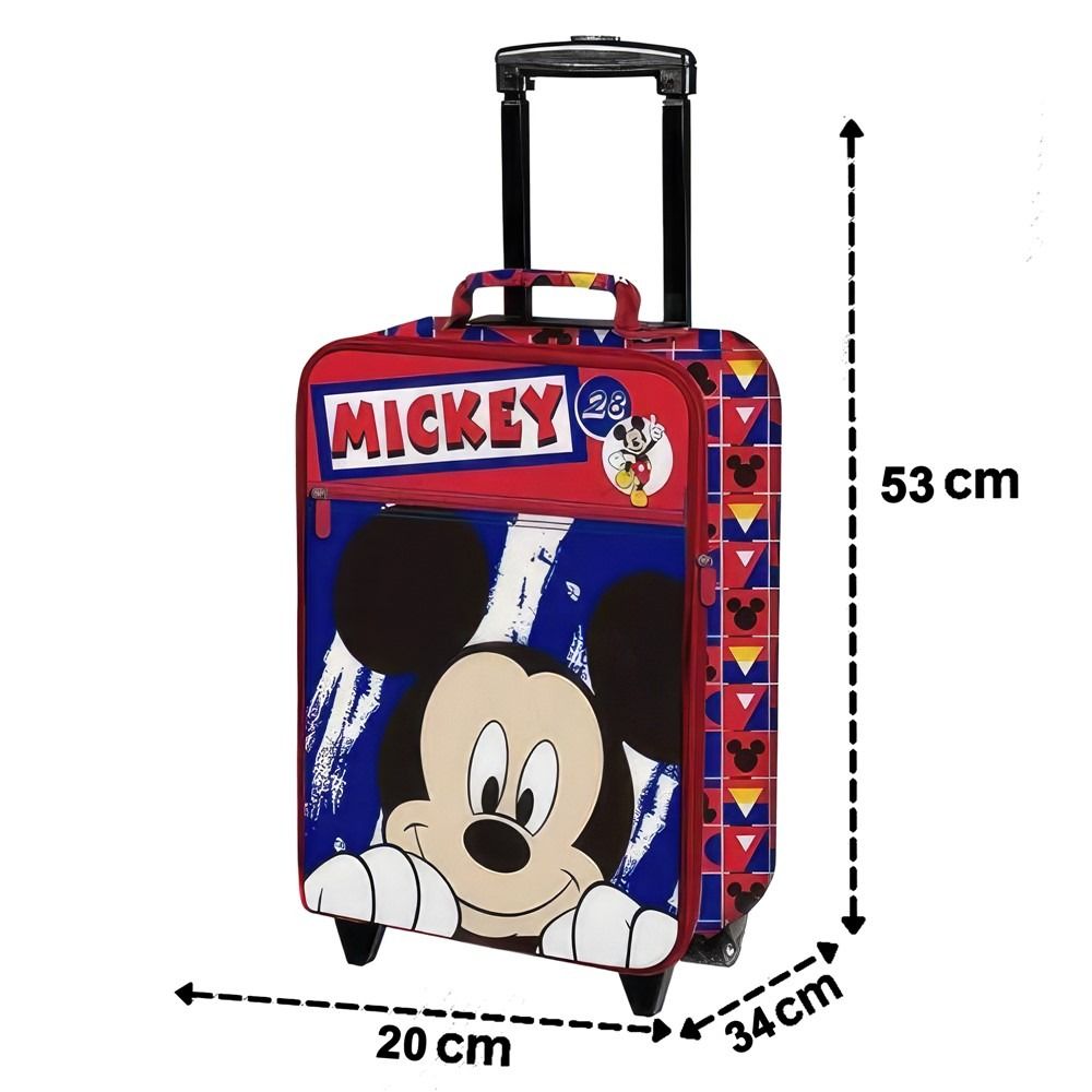 Disney Mickey Mouse Valixhe Udhëtimi Poliestër 20 X X Ngjyra E Kuqe Dhe Blu